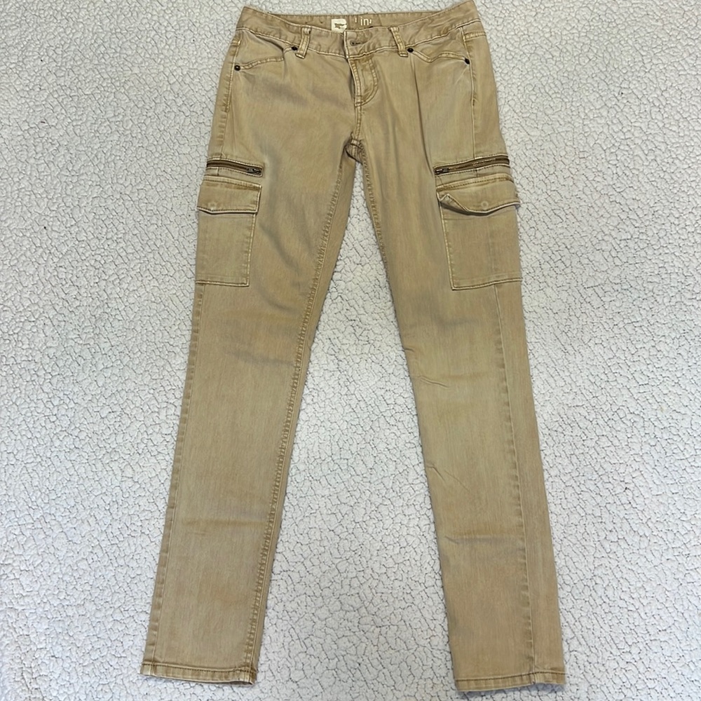 Tan cargo jeans.